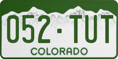 CO license plate 052TUT