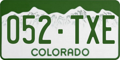 CO license plate 052TXE