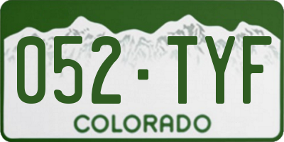 CO license plate 052TYF