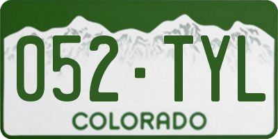 CO license plate 052TYL