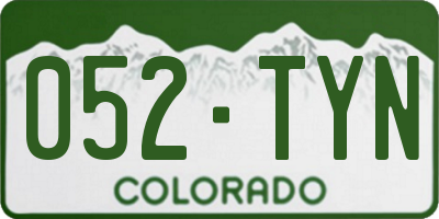 CO license plate 052TYN