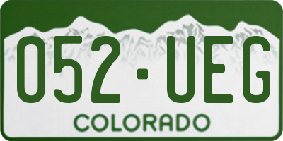 CO license plate 052UEG
