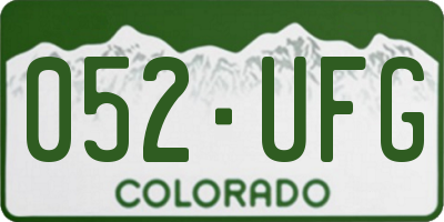 CO license plate 052UFG