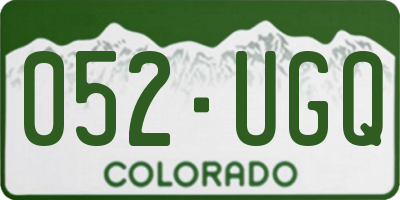 CO license plate 052UGQ