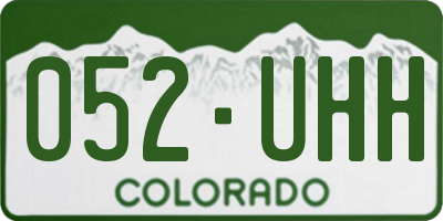 CO license plate 052UHH