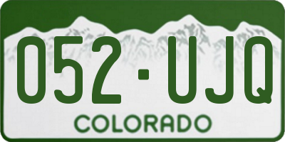 CO license plate 052UJQ