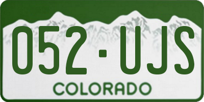 CO license plate 052UJS