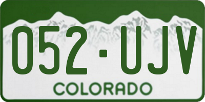 CO license plate 052UJV