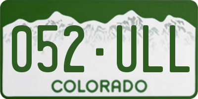 CO license plate 052ULL