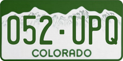 CO license plate 052UPQ