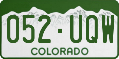 CO license plate 052UQW