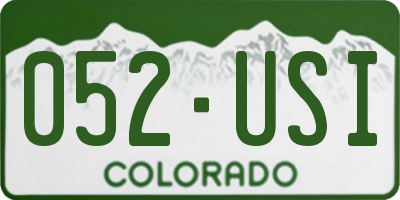 CO license plate 052USI