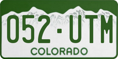 CO license plate 052UTM
