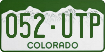 CO license plate 052UTP