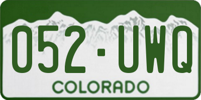 CO license plate 052UWQ