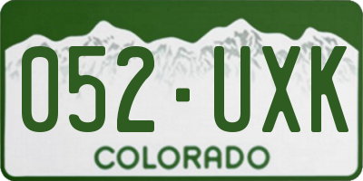 CO license plate 052UXK