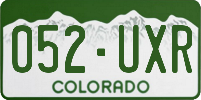 CO license plate 052UXR