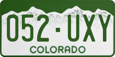 CO license plate 052UXY