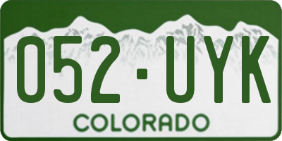 CO license plate 052UYK