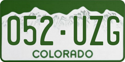 CO license plate 052UZG