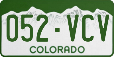 CO license plate 052VCV