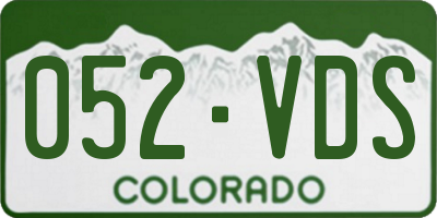 CO license plate 052VDS
