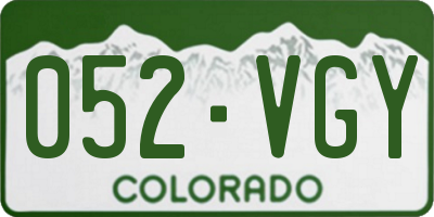 CO license plate 052VGY