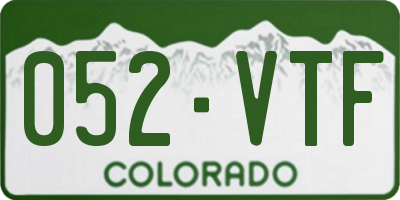 CO license plate 052VTF