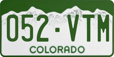 CO license plate 052VTM
