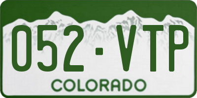CO license plate 052VTP