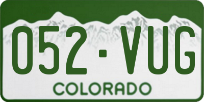 CO license plate 052VUG