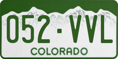 CO license plate 052VVL