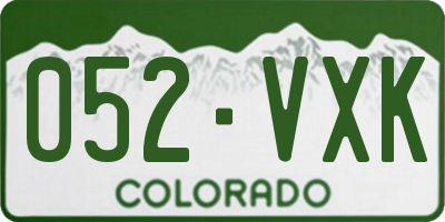 CO license plate 052VXK