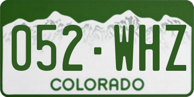 CO license plate 052WHZ