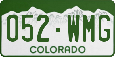 CO license plate 052WMG