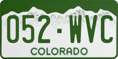 CO license plate 052WVC