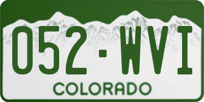 CO license plate 052WVI
