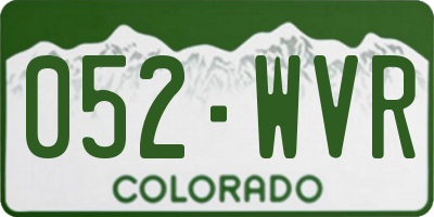 CO license plate 052WVR