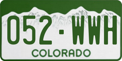 CO license plate 052WWH