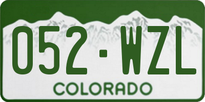 CO license plate 052WZL