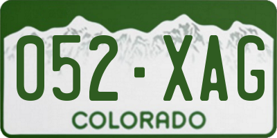 CO license plate 052XAG