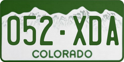 CO license plate 052XDA