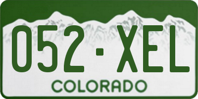 CO license plate 052XEL