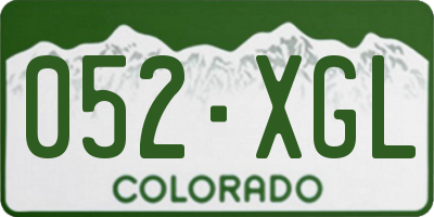 CO license plate 052XGL