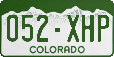 CO license plate 052XHP