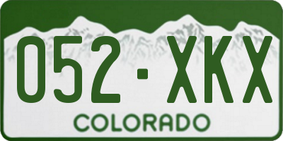 CO license plate 052XKX