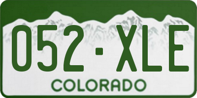 CO license plate 052XLE