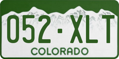 CO license plate 052XLT