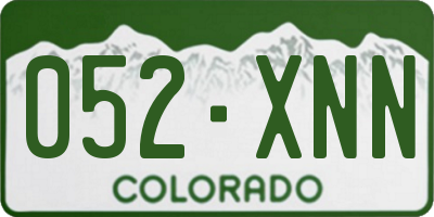 CO license plate 052XNN