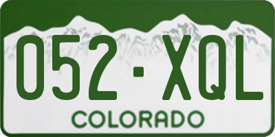 CO license plate 052XQL